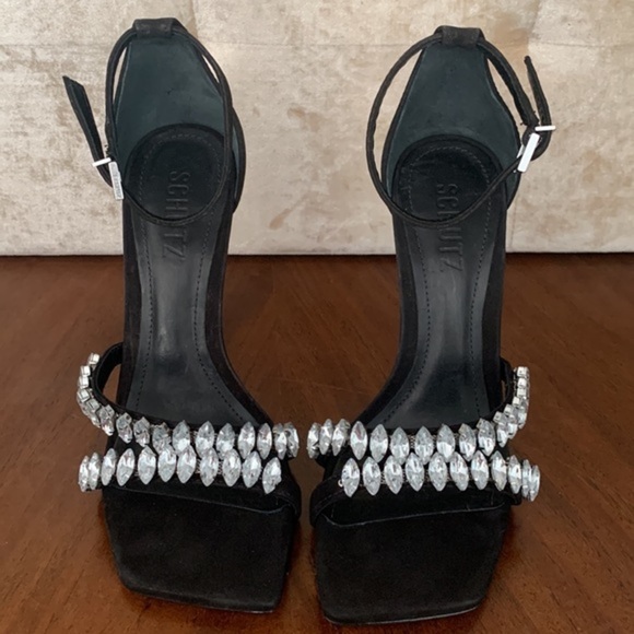 ‼️New $178.00 SCHUTZ Crystal Bling heels - Picture 6 of 14